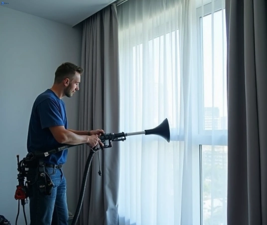 Professional commercial curtain cleaning process equipment Matty Curtain Cleaning kingswood-nsw