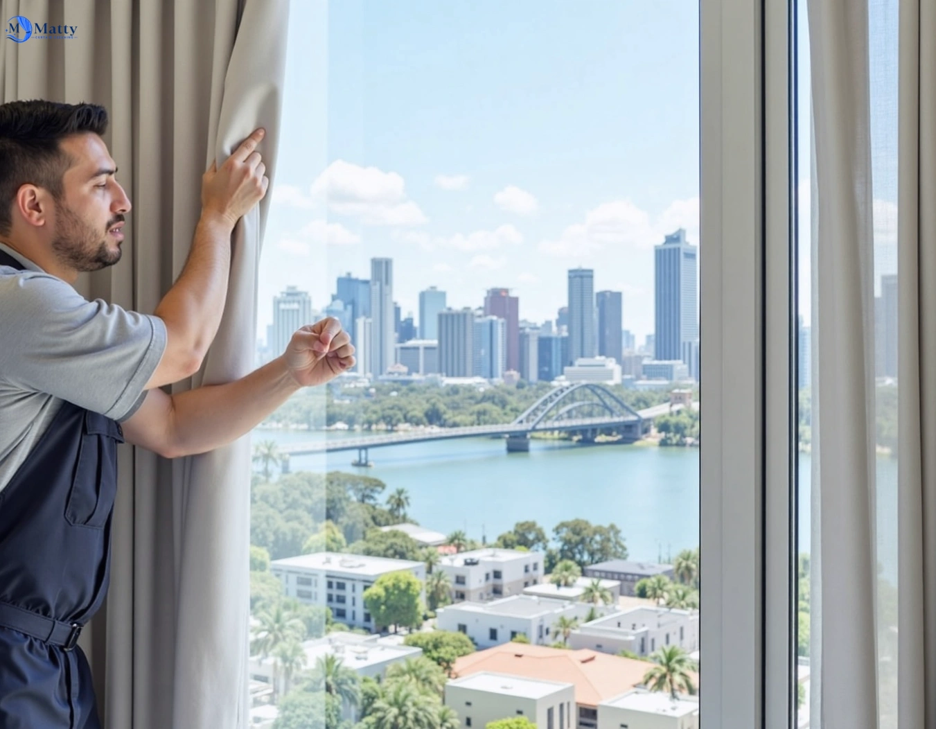 Professional curtain steam cleaning service kingswood-nsw QLD by Matty Curtain Cleaning